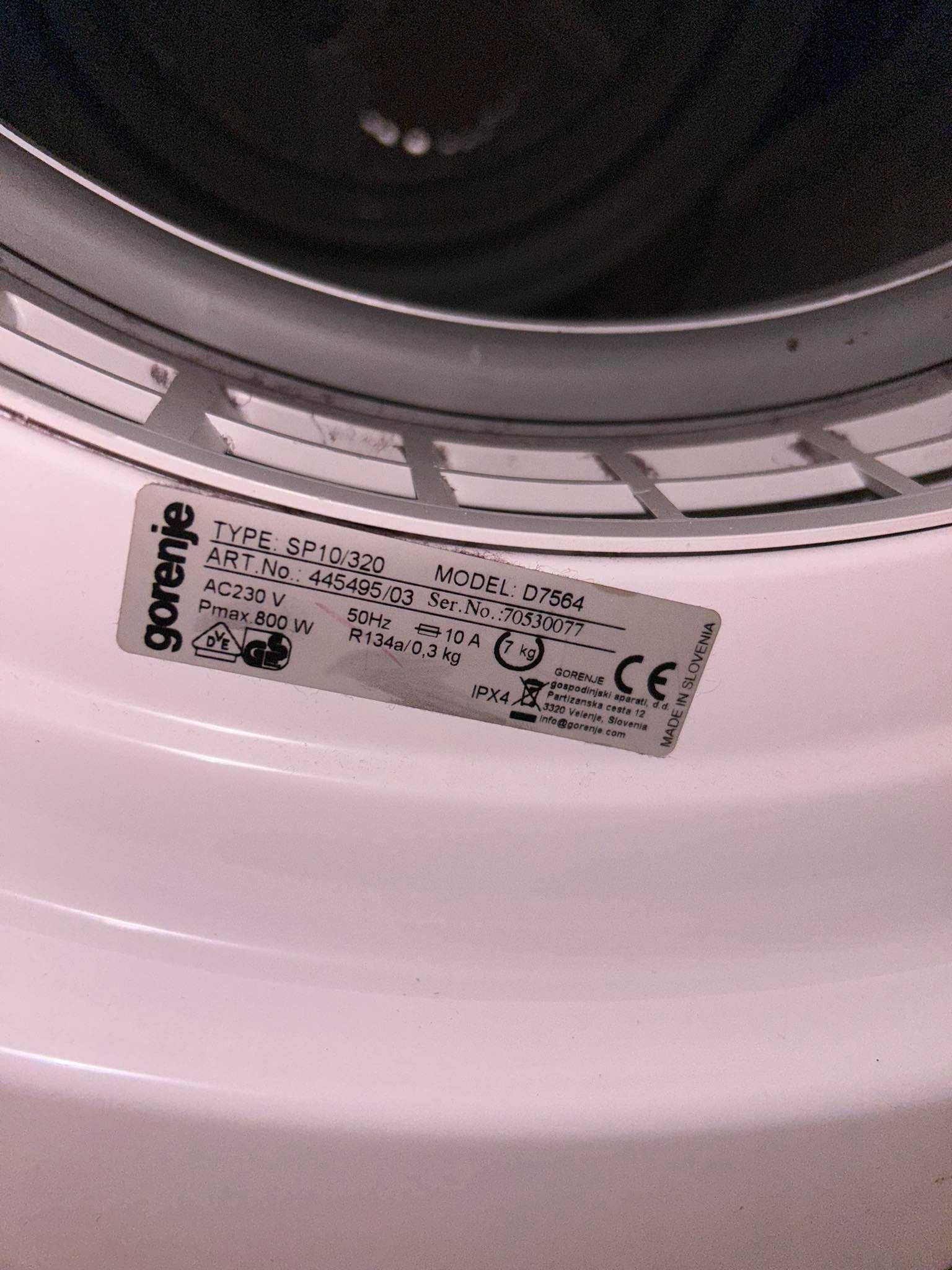 Vand uscator de rufe cu condensare Gorenje, Model D7564