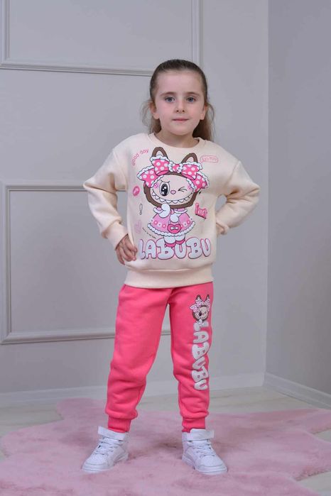 Детски памучни , ватирани комплекти за момиченце - няколко цвята - 32