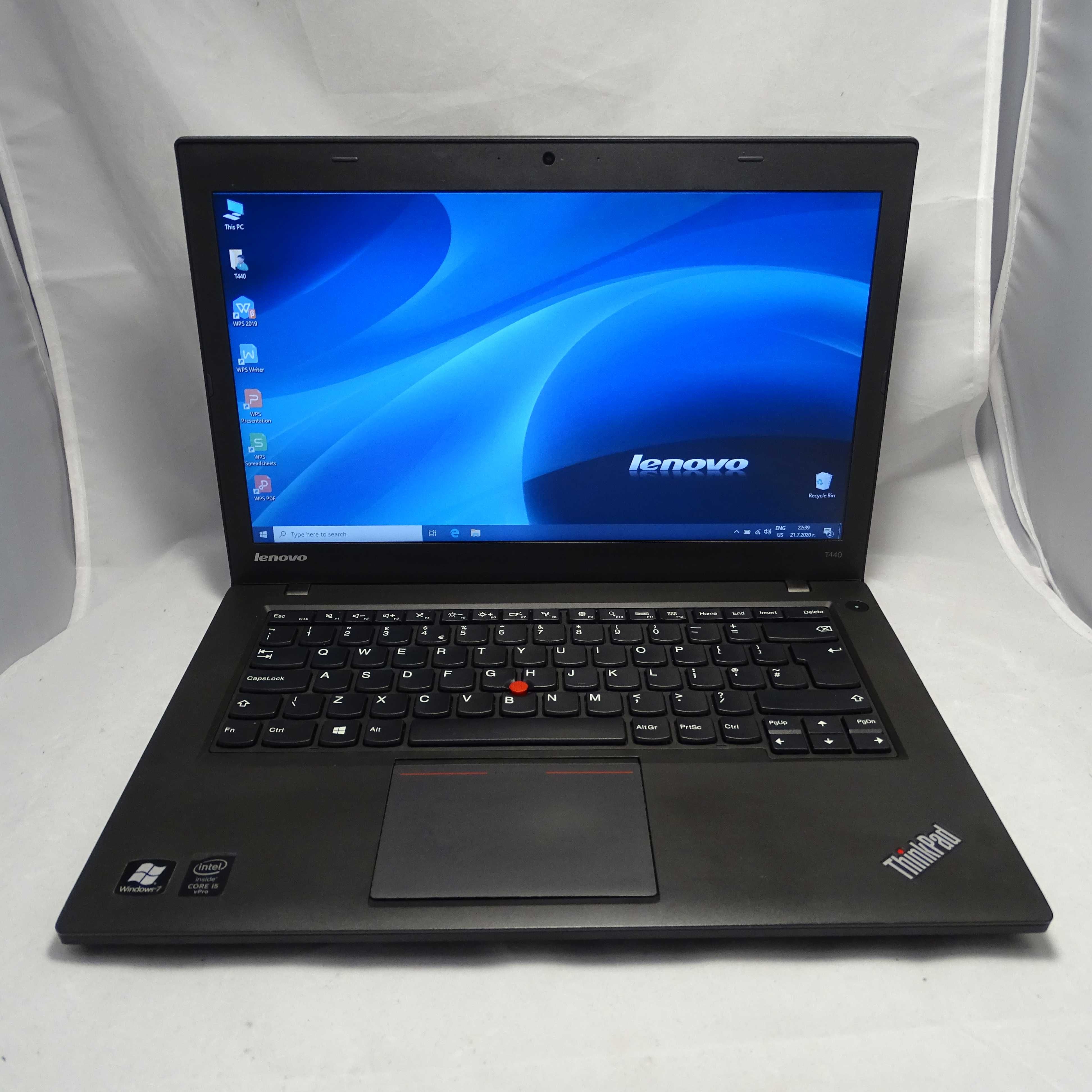 Лаптоп Lenovo T440 I5-4300U 8GB 128GB SSD 14.0 HD Windows 10 / 11