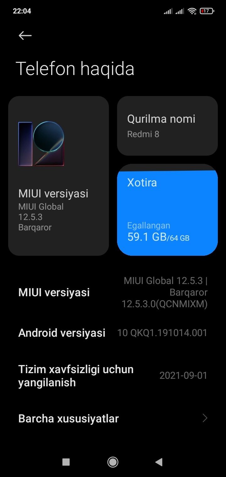 Redmi 8 64 talik
