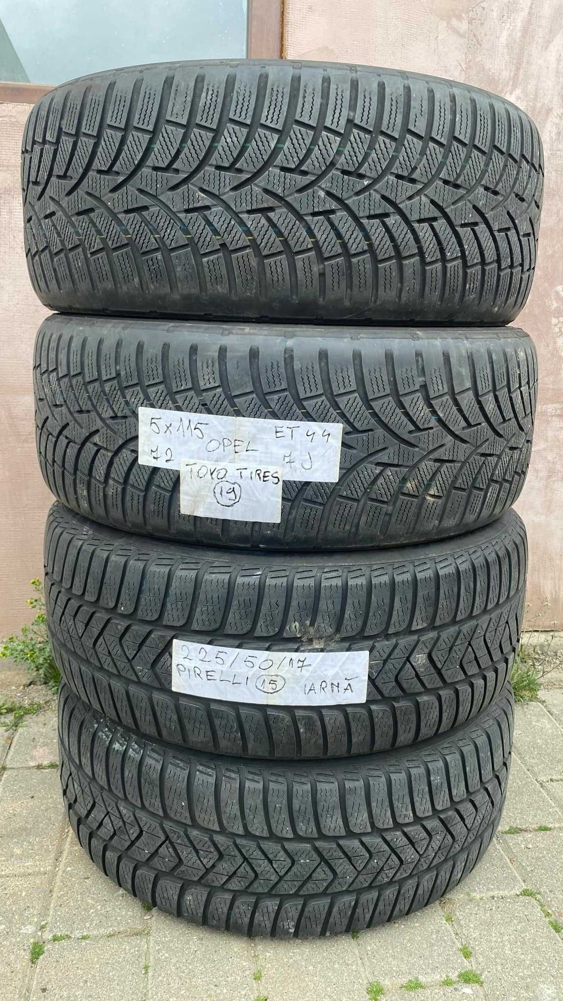 Jante opel zafira an 2018 astra j diesel 5x115  iarna pireli 225 50 17