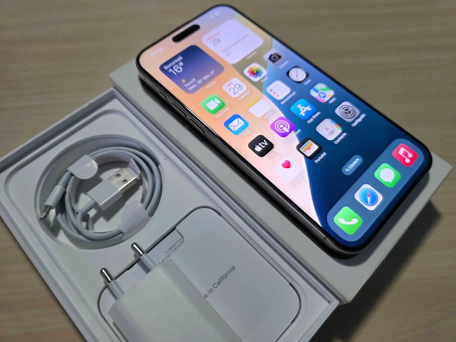 Iphone 15 Pro Max, 256 Gb,Impecabil !!,bat.orig.87%,cutia orig+bonus !