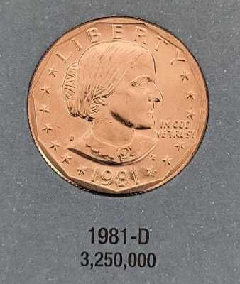 1 dollar USA - SUA - 1979 D - 1999 D (aUNC)