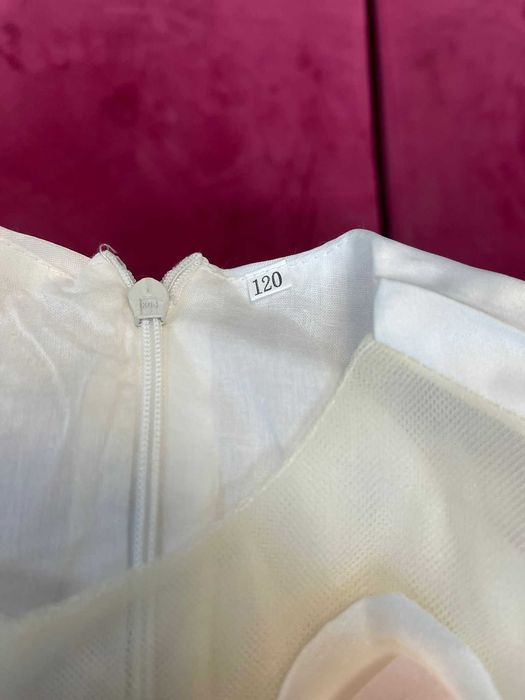 Costum rochie Unicorn multicolor cu cordeluta pentru fete, 120 cm