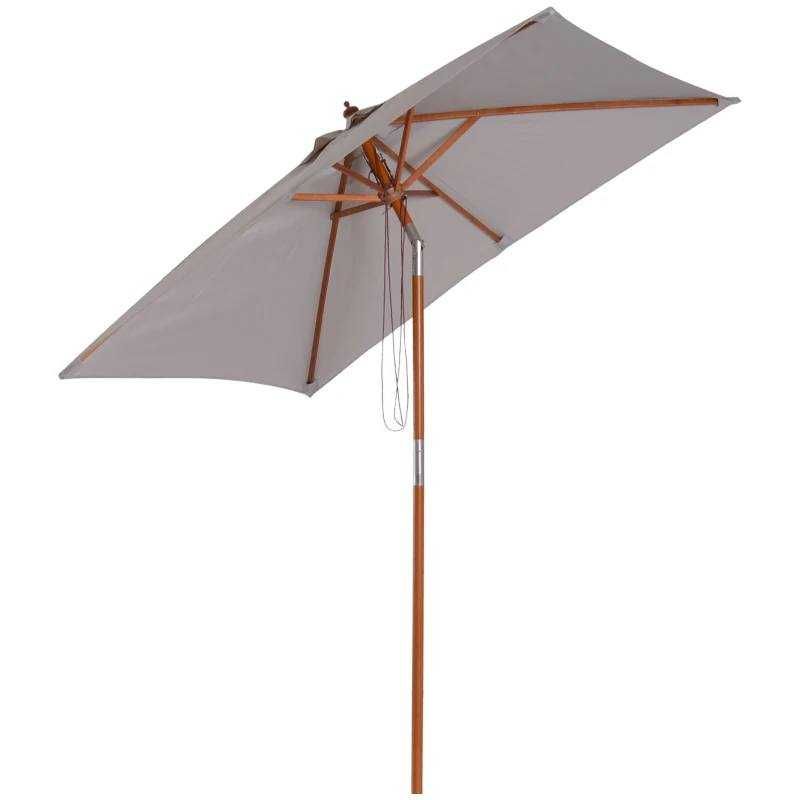 Outsunny 2m x 1,5m градински чадър-чадър с накланящ се сенник