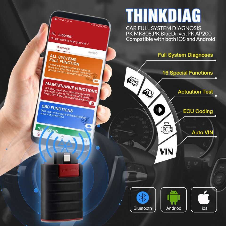 Interfata diagnoza Launch Thinkdiag Soft original 2024 Android / IOS