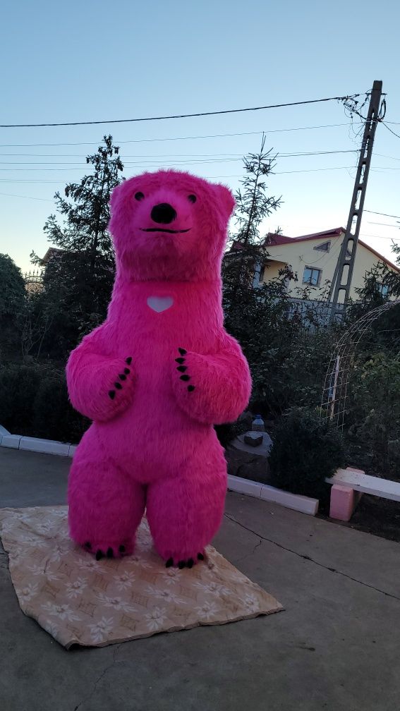 Urs gonflabil mascota gonflabila rose red