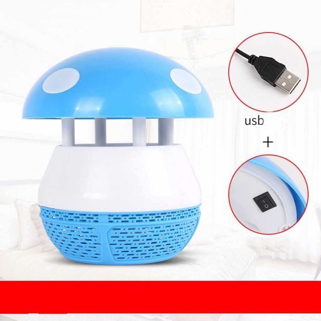 Лампа против комари с USB за дома и детската стая-СИН И РОЗОВ