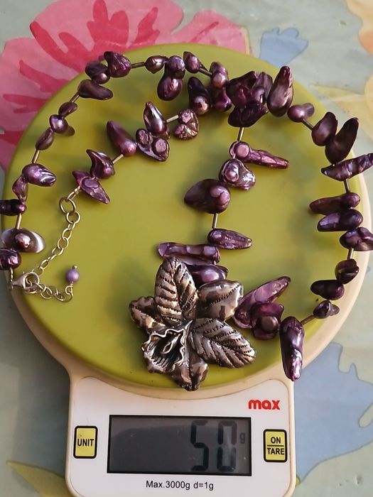 Colier argint si perle