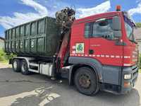 Camion Abroll cu macara si container