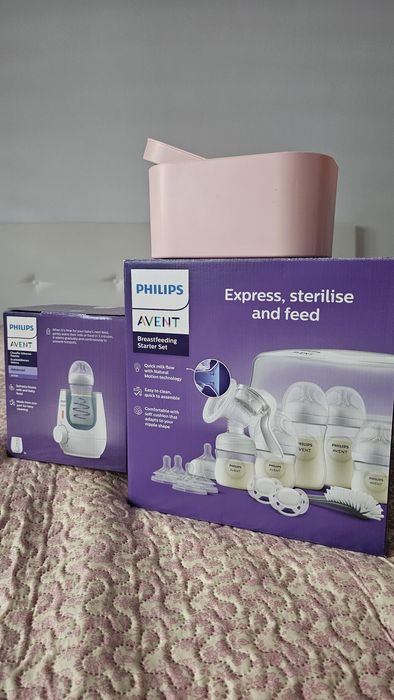 Set bebe nou nascut Philips Avent sterilizator, pompa san, biberoane