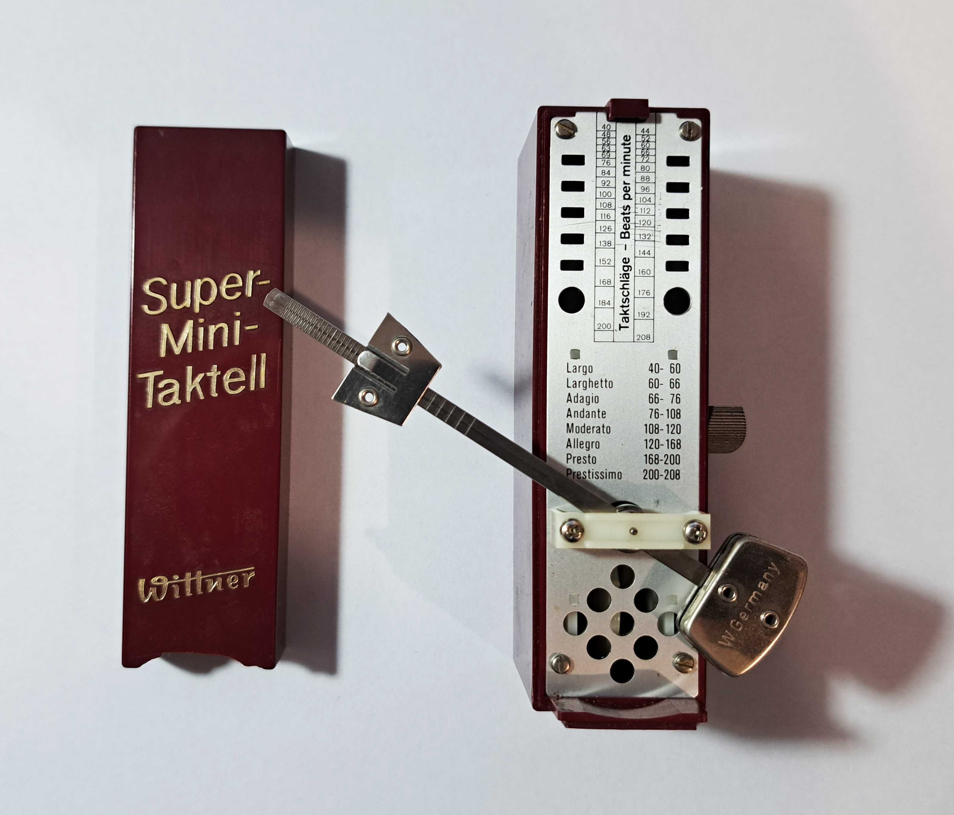 Wittner Metronom mecanic West Germany Super Mini Taktell (10 cm/3 cm)