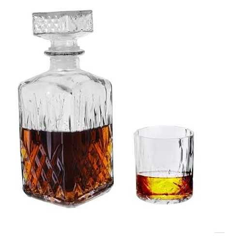 Set decantor si 4 pahare whisky COOK CONCEPT,sticla transparenta,940ml