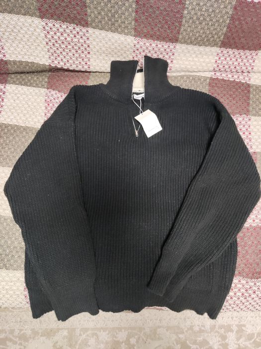 Кофта полузамок широкой вязки