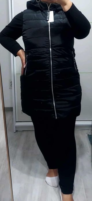 Vestă de damă cu fermoare pe laterale