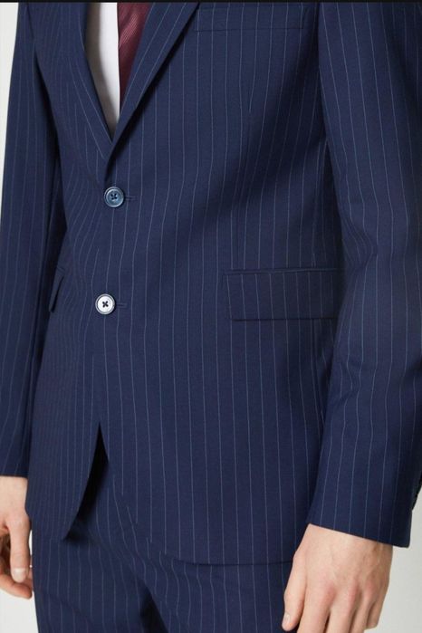 Costum Burton Menswear London 54-56 Bleumarin cu dungi, nou