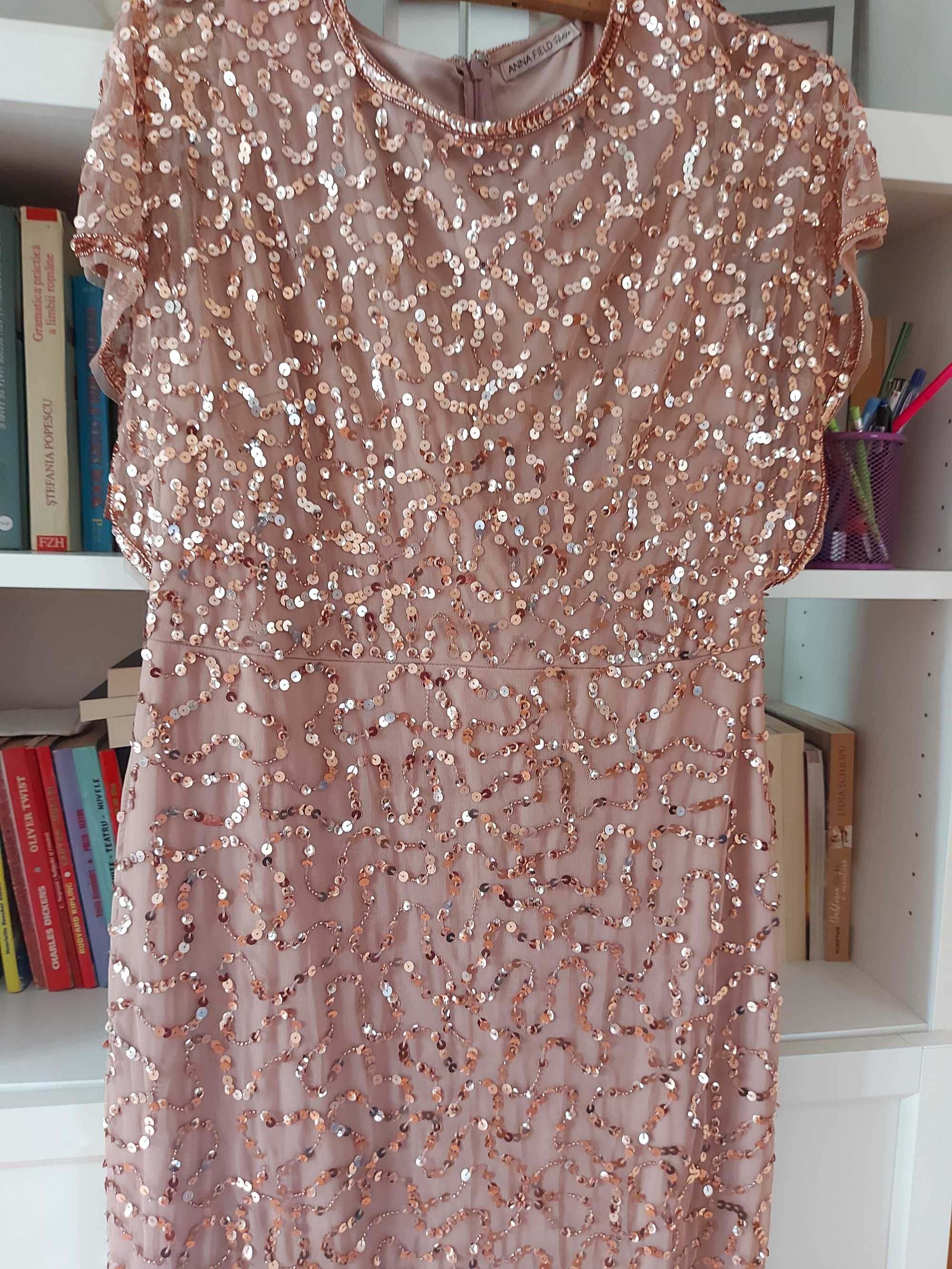 Vand rochie ocazie Anna Field,achiziționata de pe Zalando,roz pudra