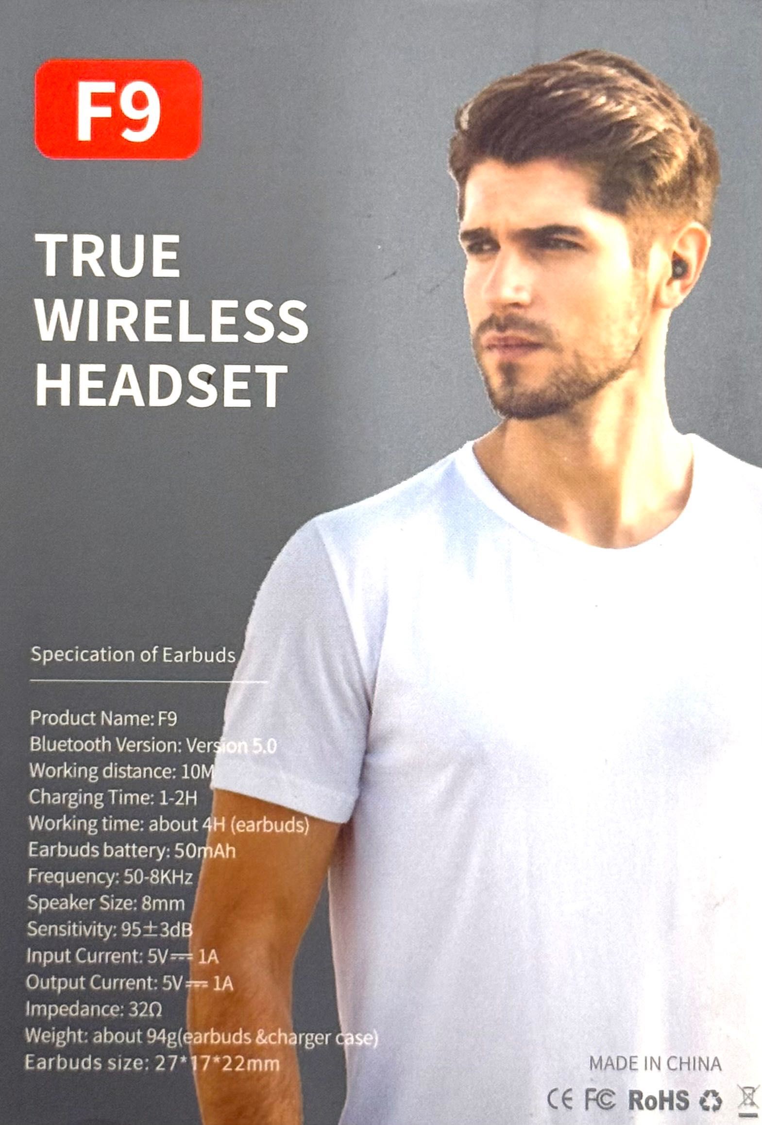 Оригинални F9 Wireless Безжични Headphones Слушалки