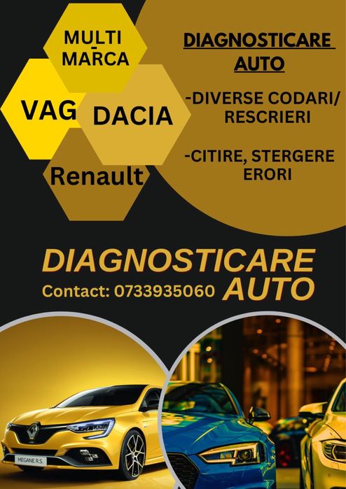 Servicii de Diagnoza Auto Dacia&Renault, grupul VAG + alte marci