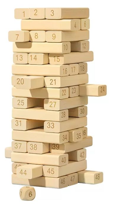 Raqamli yog‘och Jenga o‘yini – bolalar va oila uchun aqlli o‘yinchoq