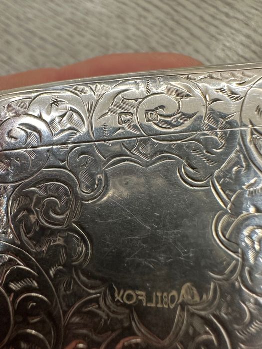 Silver vesta case. Сребърен кибритник. 1913г антика