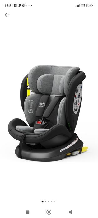 Scaun auto Buf Boof cu isofix, pozitie de somn, 360 grade