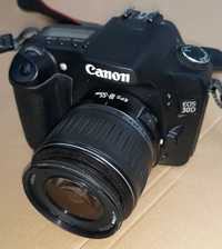 body Canon EOS 30D cu obiectiv 18-55, baterie, incarcator, card