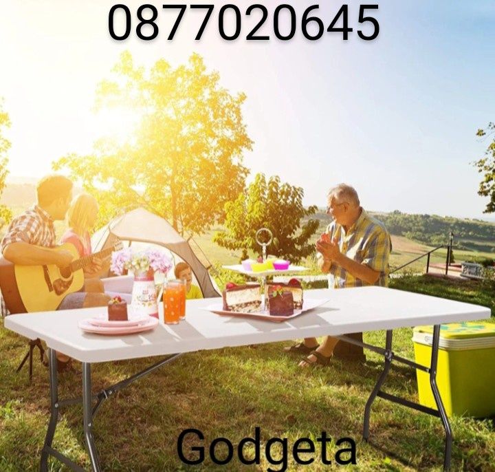 Маса за кетъринг и къмпинг 180/73 см. згъваема лесно преносимаа