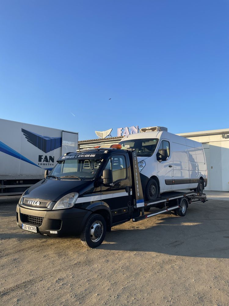 Tractari Auto Sibiu Transport Autoutilitare Utilaje ATV Moto Platforma