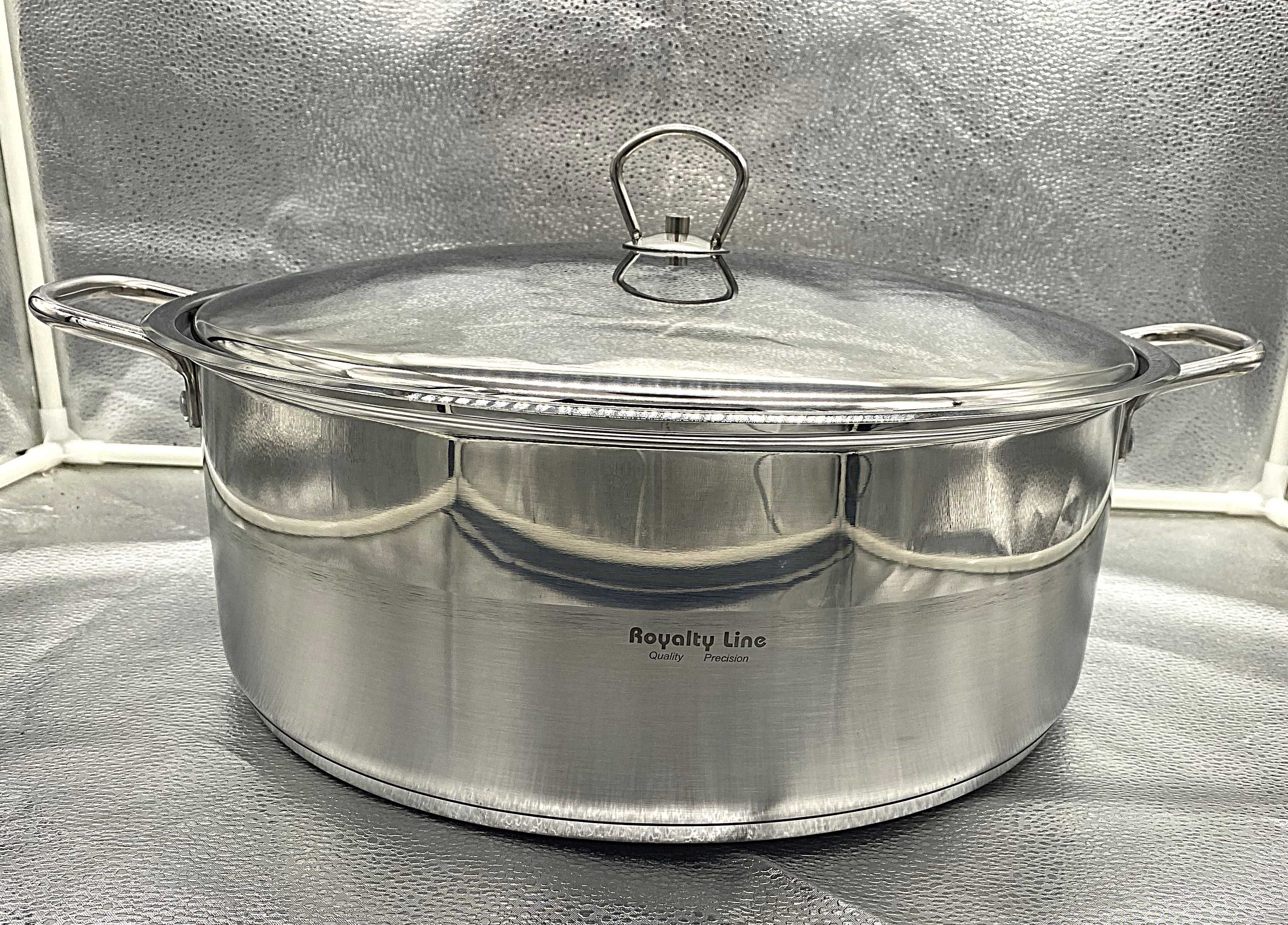 Cratita inox 14L fund triplu + capac metalic solid
