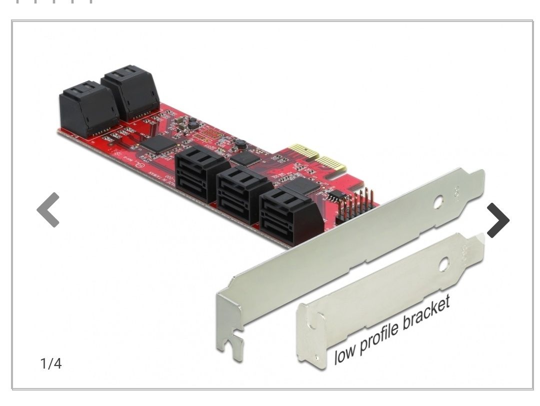 PCI Express x2 card cu 10 porturi SATA III (Delock 89384)