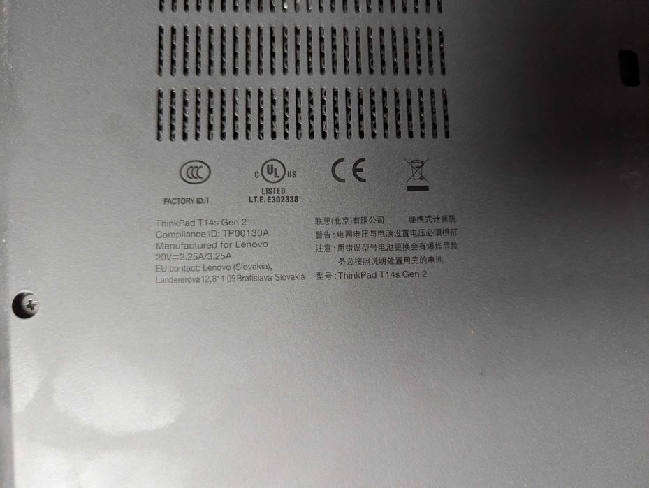 Laptop Lenovo Thinkpad T14s  i5 1145G7 16gb ram ssd 512gb