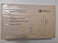 Двойно зарядно CRDC / Aukey за кола, QC 3.0 36W, с две USB