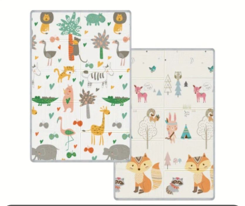 Детски килими, Сгъваема постелка за игра 180х120х1см, водоустойчив