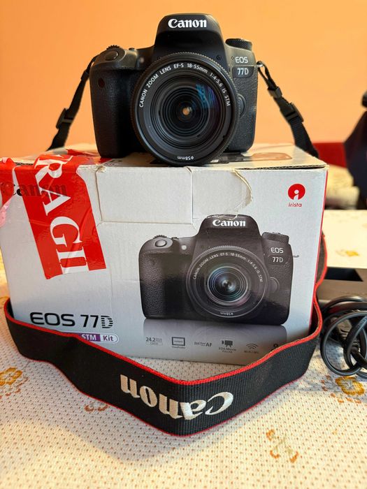 Aparat foto DSLR Canon EOS 77D, 24.2MP + Obiectiv EF-S 18-55mm FULLBOX