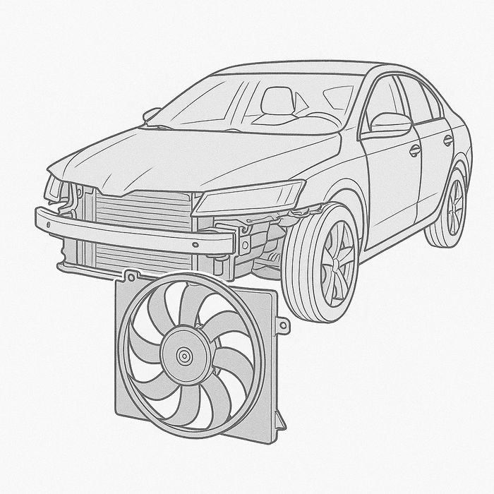 Electroventilator Ford Focus 2 (DA) [Fabr 2004-2012] 3M5h-8C607-RJ 1.6