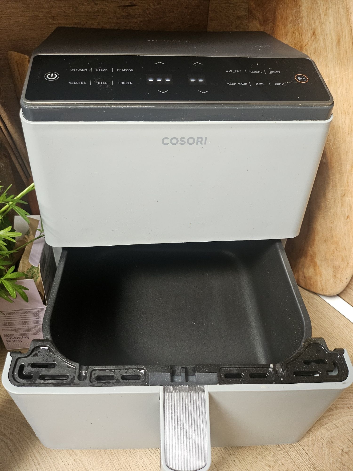 Фритюрник с горещ въздух Cosori - Dual Blaze XXXL, 1750W, 6.4 l, сив