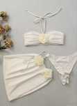 Set Bikini 3 Piese cu Pareo NOU