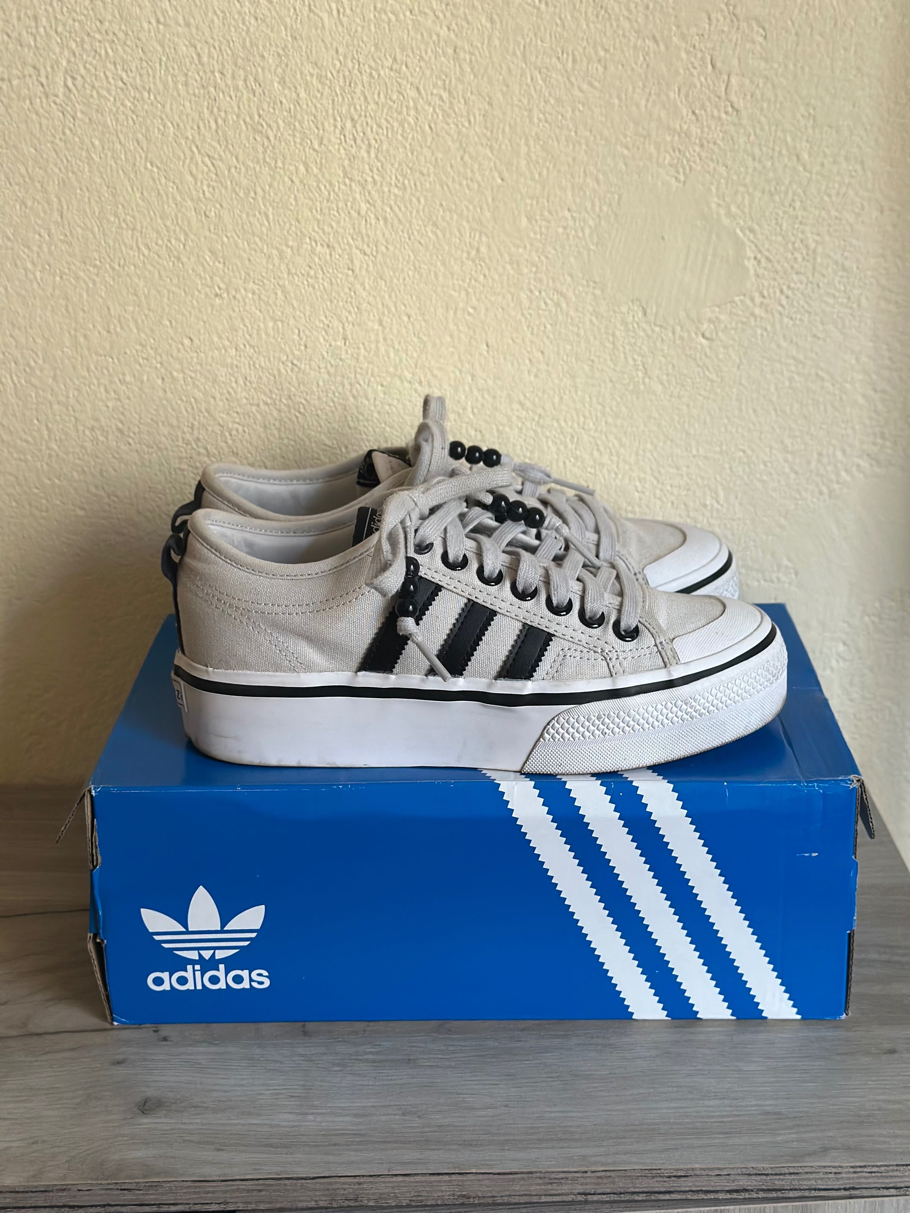 Adidas NIZZA platform w beige