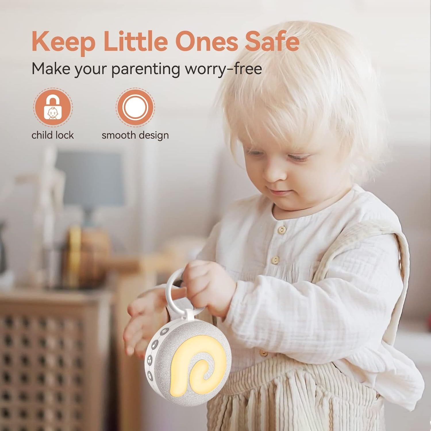 ПРОМО! Зареждаща се машина за бял шум със светлина Dreamegg sleep lite