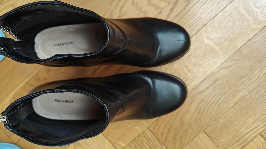 Botine cu platformă,imitație piele