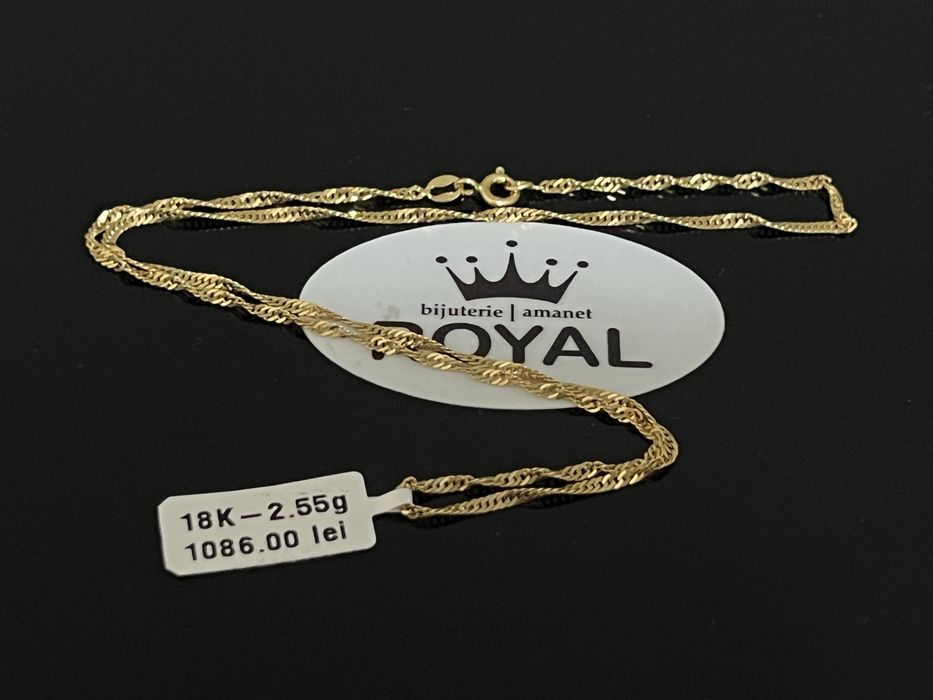 Bijuteria Royal CB : Lant aur 18K 750% 2,55 grame