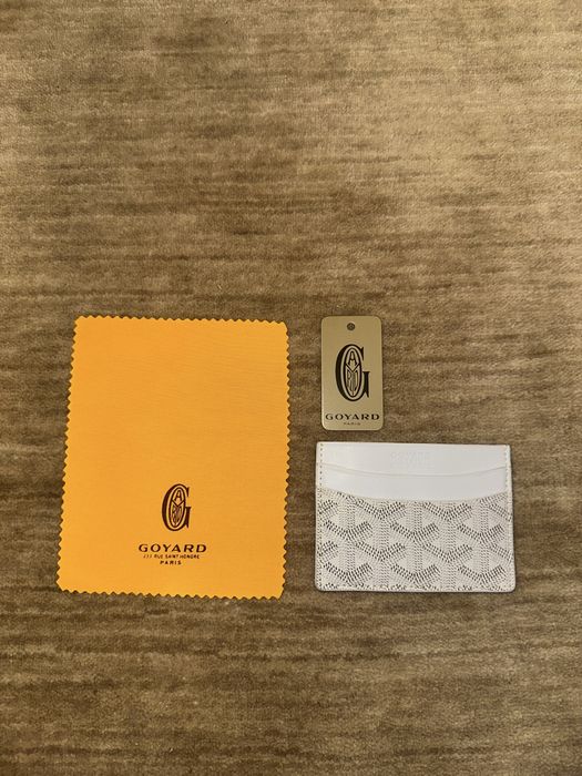 Goyard Saint Sulpice Card Holder Goyardine White