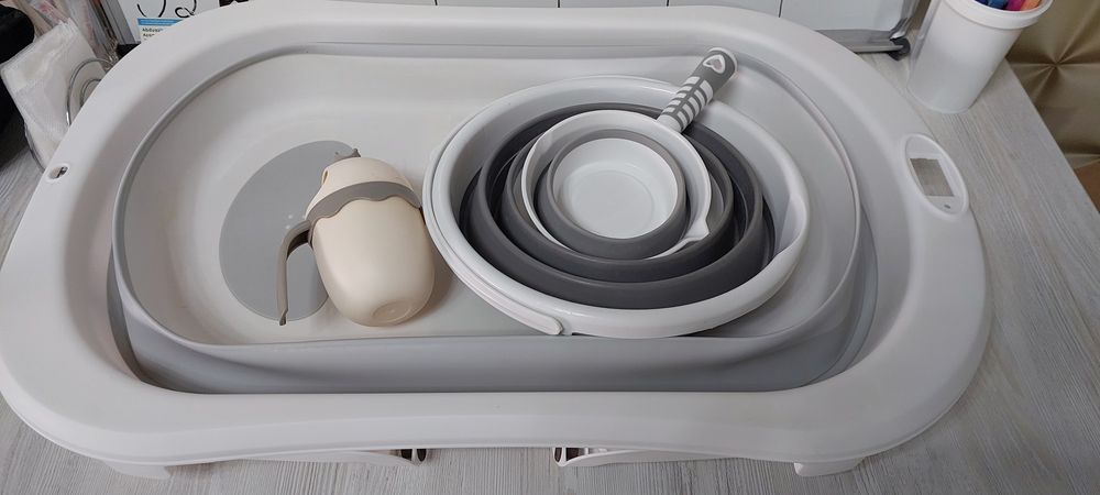 Детская ванна (ванночка) (+коврик, ведро, лейка, матрасик, горка)