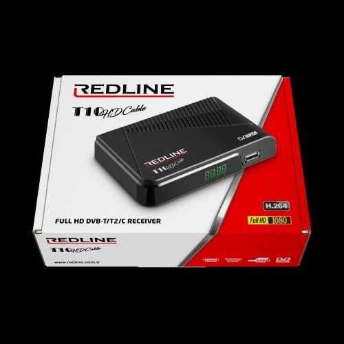 Комбиниран цифров приемник DVB-T кабелен DVB-C приемник REDLINE T10 HD