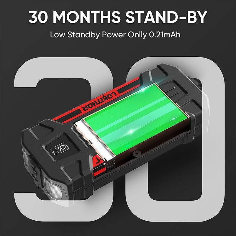 Jump starter lokithor j402 за двупосочно бързо зареждане, 3000amp