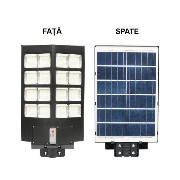 Led соларна лампа 300w за улично осветление 6500k със соларен панел, д