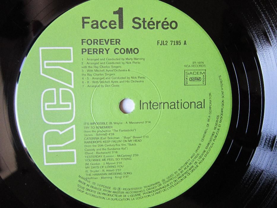 vinil Perry Como ‎ 2xLP Forever -32 Hits -made in France (impecabil)