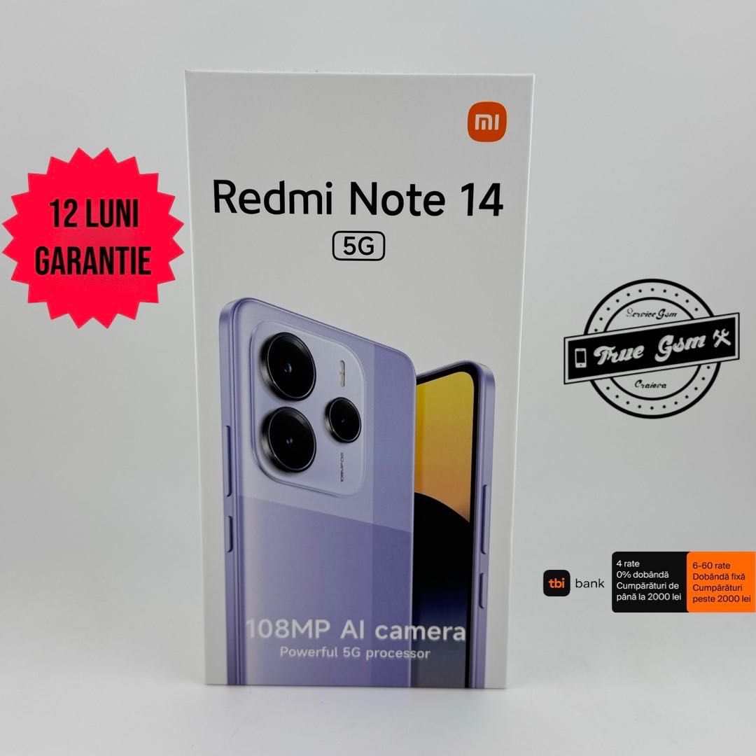 Xiaomi Redmi Note 14 5G 256GB Midnight Black - GARANTIE 1 AN | TrueGSM