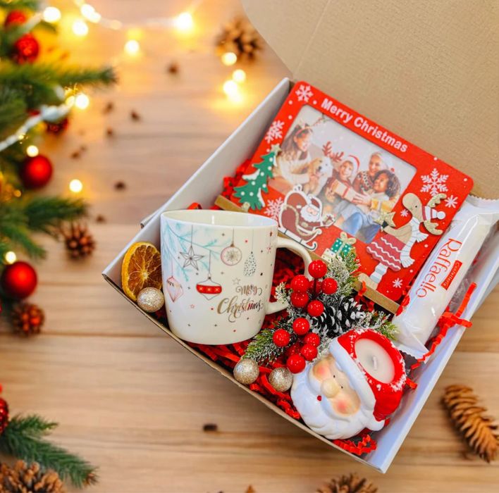 Подаръчен комплект с коледна рамка